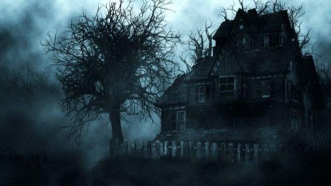 Ilustrasi rumah hantu.