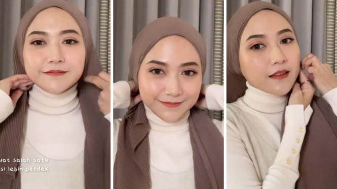Hijab pashmina Melayu.