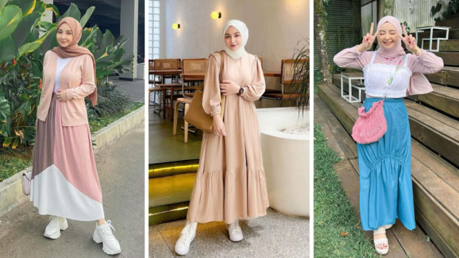 10 Inspirasi Outfit Gaya Hijab Manis ala Selebgram Nabila Bella