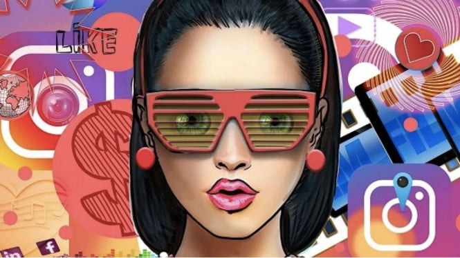 Ilustrasi influencer