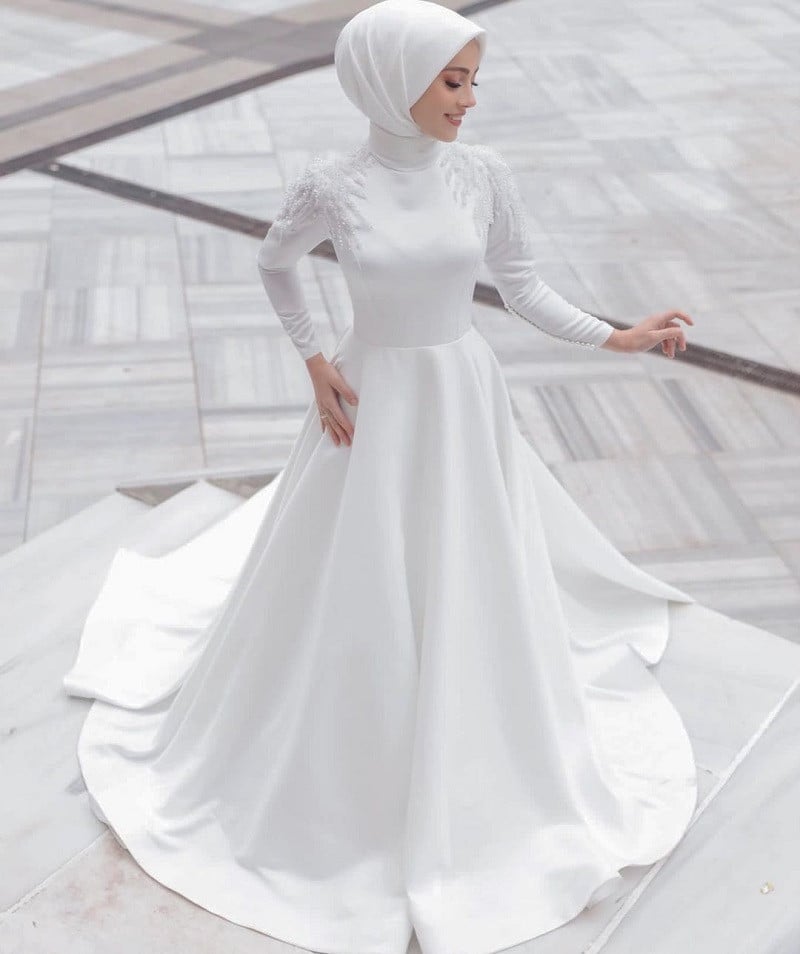 pengantin hijab simple