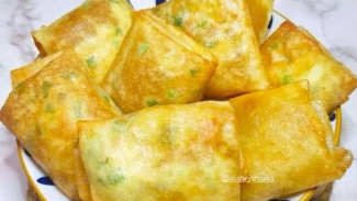 Cara Praktis Membuat Gorengan Sultan Martabak Isi Udang Mayo dan Tobiko