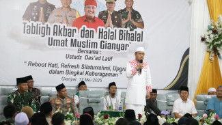Ustaz Das’ad Latif Ajak Warga Gianyar Jaga Persatuan Lewat Tabligh Akbar dan Halal Bihalal