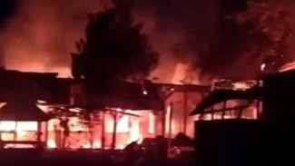 Kantor Inspektorat Kabupaten Bima Ludes Terbakar Pagi ini