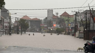 Mobil Hanyut, Sejumlah Jalan Lumpuh Akibat Banjir di Denpasar
