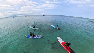 Serunya Paddle Board di Pulau Tabuhan, Santai Menyatu dengan Laut Biru Banyuwangi