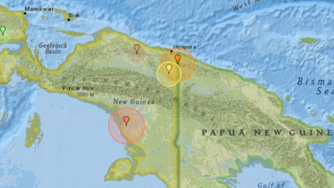 Sistem Informasi Geografis Gempa Bumi Papua dan Sekitarnya
