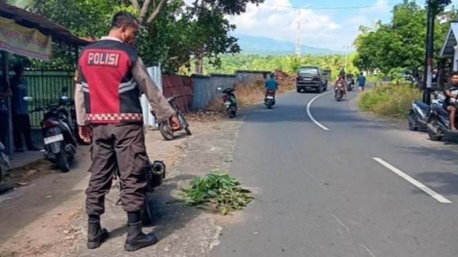 Lokasi Kejadian Kecelakaan tunggal terjadi di Jl. Raya