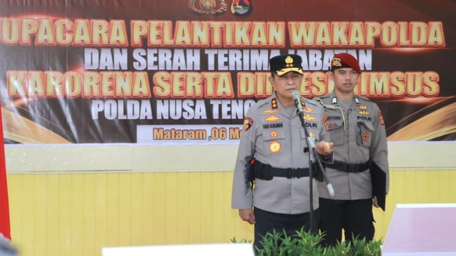 Kapolda NTB Irjen Pol Hadi Gunawan pimpin upacara Sertijab