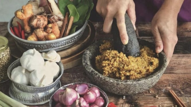 Base genep atau bumbu tradisional khas Bali