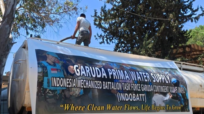 Kegiatan Garuda Prima Water Donations, oleh Satgas Indobatt XXIII-S