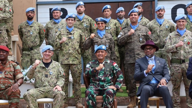 DFC MINUSCA Hadiri Upacara Penyematan Medali Kontingen QRF Portugal