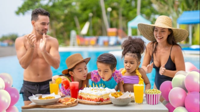 Merayakan ulang tahun anak di Flamingo Beach Club