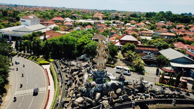 Pemandangan Kota Denpasar dari Ketinggian