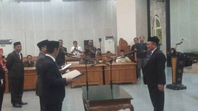 Suasana pelantikan 17 kepala OPD oleh Bupati Lombok Barat