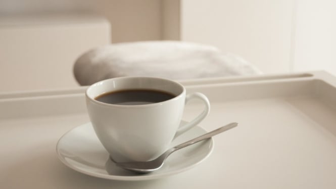 Secangkir kopi panas nikmat untuk memulai hari