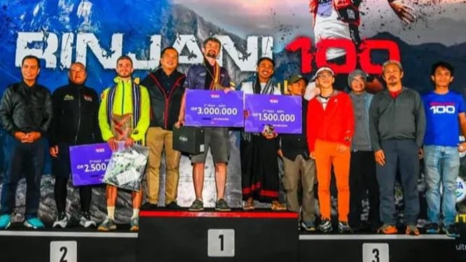 Nurdin Saputro dan Sri Wahyuni raih podium di ajang Rinjani100