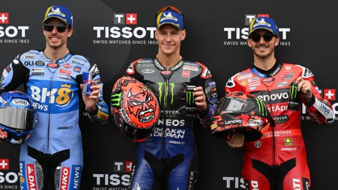 Tiga pembalap yang akan mengisi garis depan MotoGP