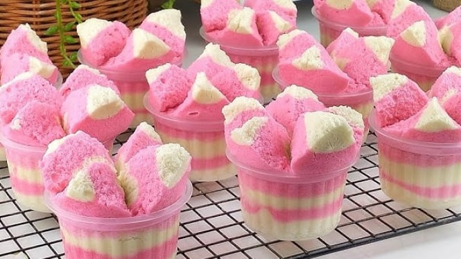 Bolu kukus mekar sempurna cuma pakai satu telur