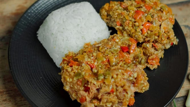 Sambel ayam geprek simpel ala rumahan