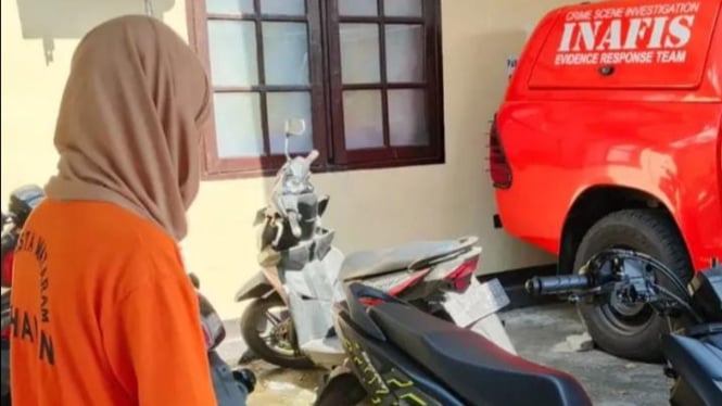 Barang bukti sepeda motor yang dijual tanpa izin oleh pelaku
