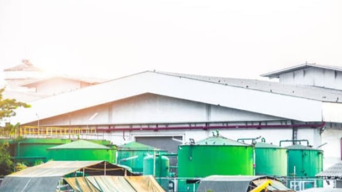Instalasi pengolahan sampah menjadi energi.