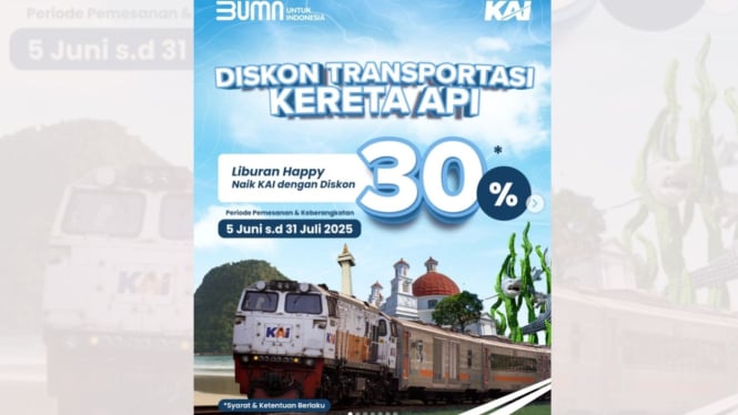 Liburan tiba, diskon kereta api pun menyapa