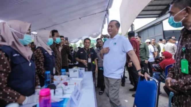 Pelayanan kesehatan di lokasi peringatan Hari Lingkungan Hidup