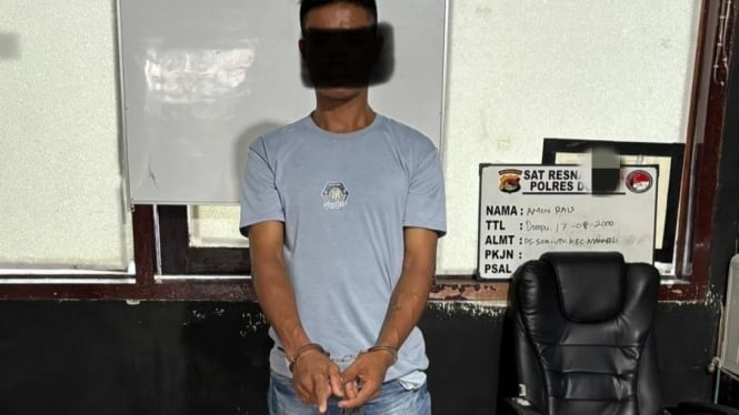Terduga pelaku pengedar sabu diamankan di Polres Dompu