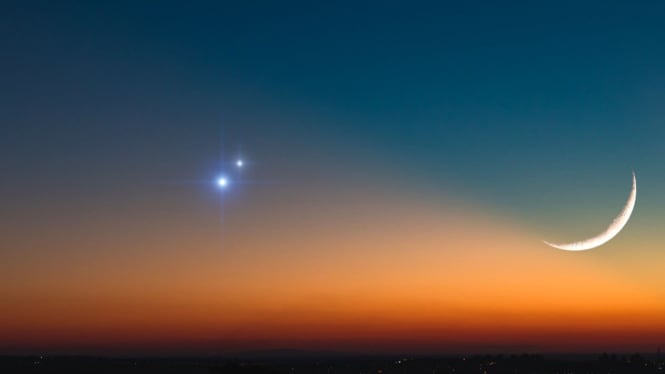 Konjungsi planet merupakan salah satu pemandangan yang indah