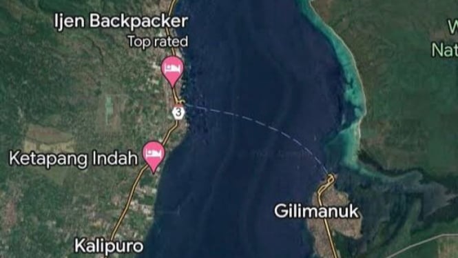 Selat Bali, pemisah Pulau Jawa dengan Pulau Bali