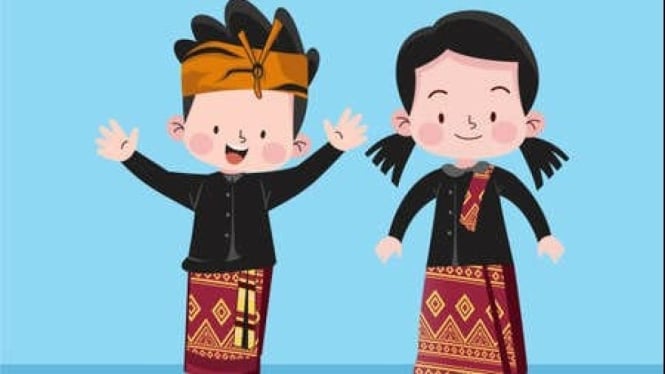 Ilustrasi pengantin anak sasak.