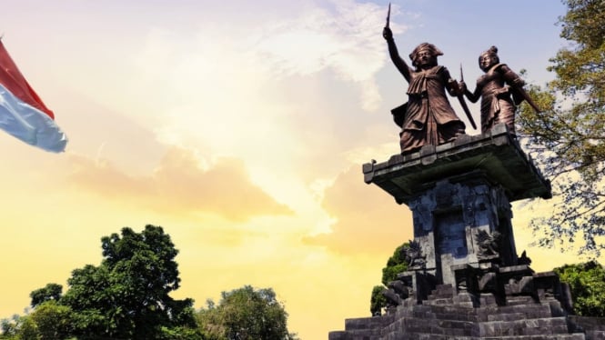 Monumen I Gusti Ketut Jelantik di Desa Jagaraga, Buleleng, Bali