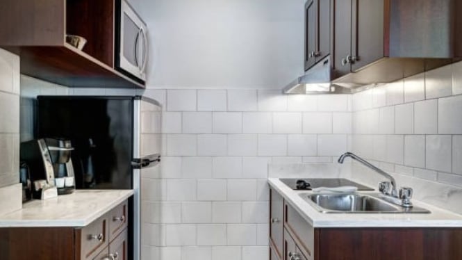 Dapur mungil bukan jadi halangan untuk tampil keren