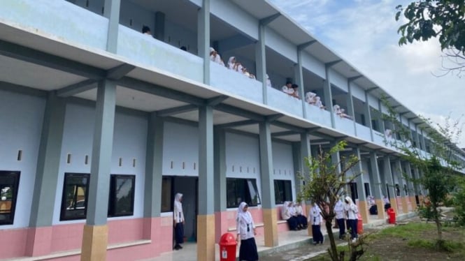 Suasana di salah satu SMPN Lombok Tengah.
