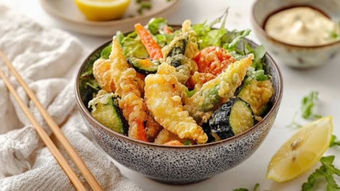 Tekstur renyah jadi ciri khas tempura yang tak tergantikan