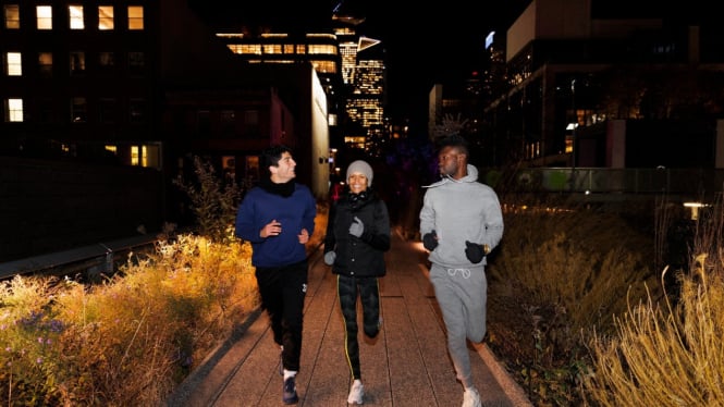Ilustrasi orang jogging di malam hari