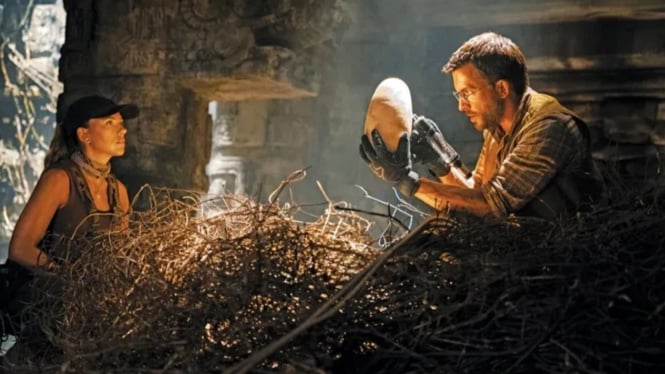 Salah satu adegan dalam film Jurassic World Rebirth.