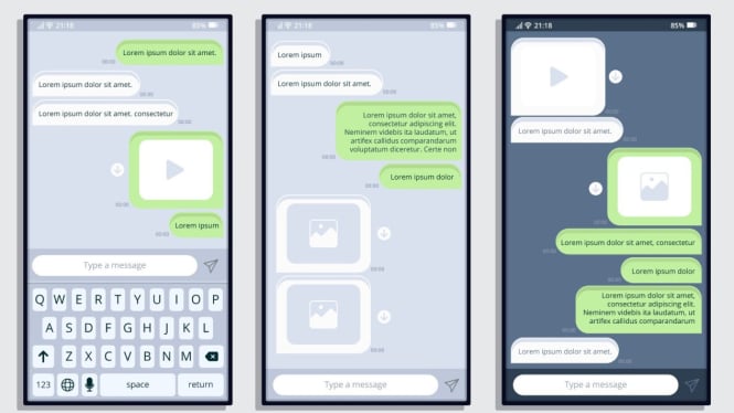 Ilustrasi tampilan WhatsApp