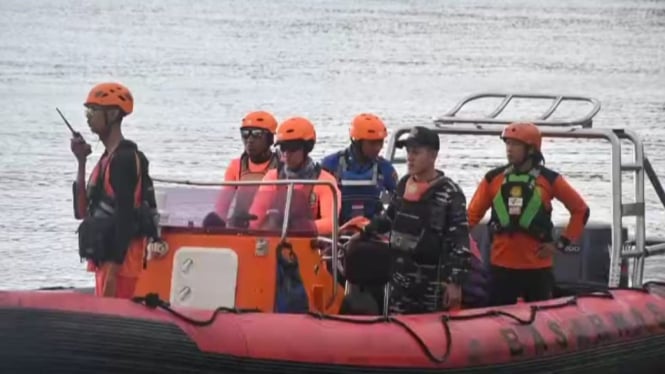 Pencarian Korban di Perairan selatan Jembrana/dok Lanal Denpasar