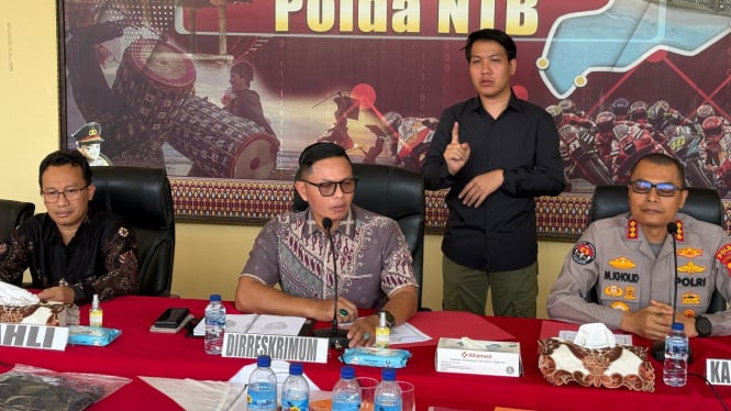 Konfrensi pers Polda NTB Kematian Brigadir Nurhadi