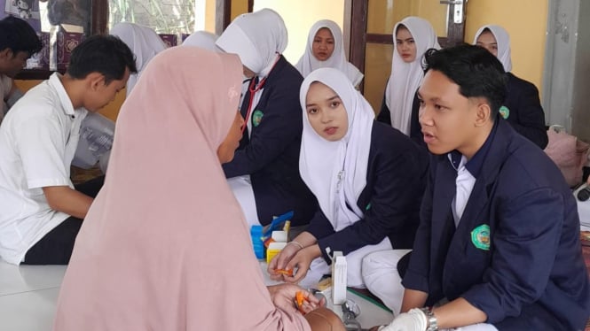 Tampak antusias peserta penyuluhan yang terdiri dari pelajar