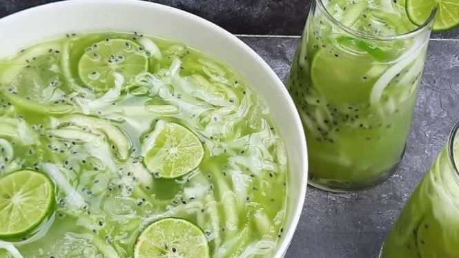 Es kuwut melon segar dan praktis