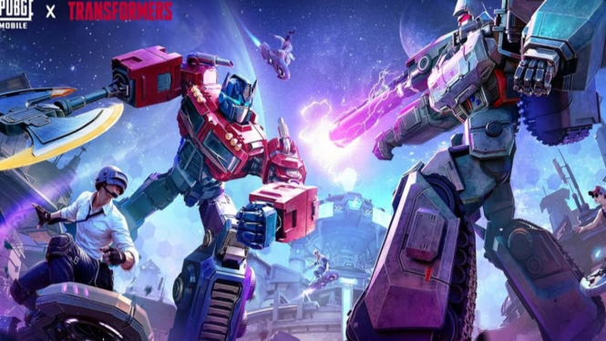 Poster game PUBG Mobile x Transformers di versi 3.9.