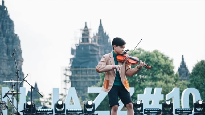 Salah satu pengisi dalam Prambanan Jazz