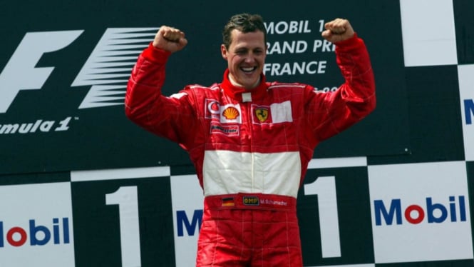 Salah satu kemenangan Michael Schumacher di musim 2002.