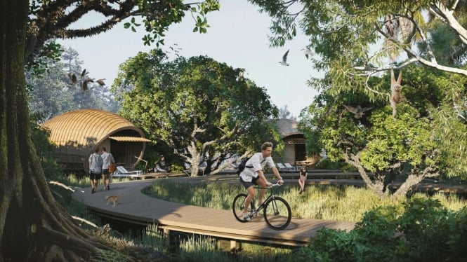 Eco-cycling, cara seru nikmati mangrove Bali