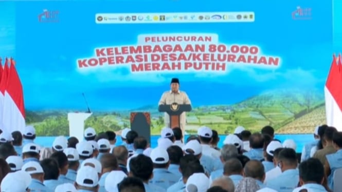 Presiden Prabowo Subianto Meluncurkan Koperasi Merah Putih