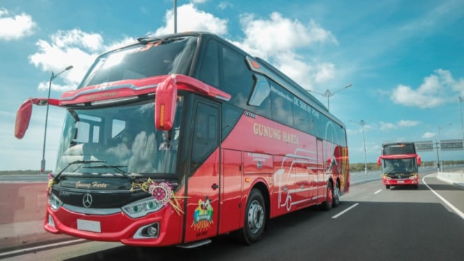 Bus Gunung Harta menyediakan trayek Jakarta menuju Denpasar, Bali