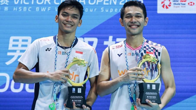 Ganda Putra Indonesia Fajar/Fikri sabet gelar juara China Open 2025